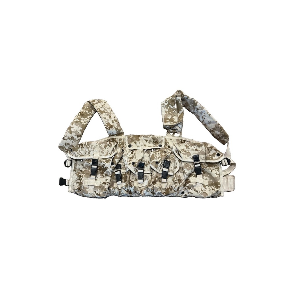 Mil-Tec 6-Pocket Chest Rig, Digital-DESERT  Camo, Adjustable Tactical vest